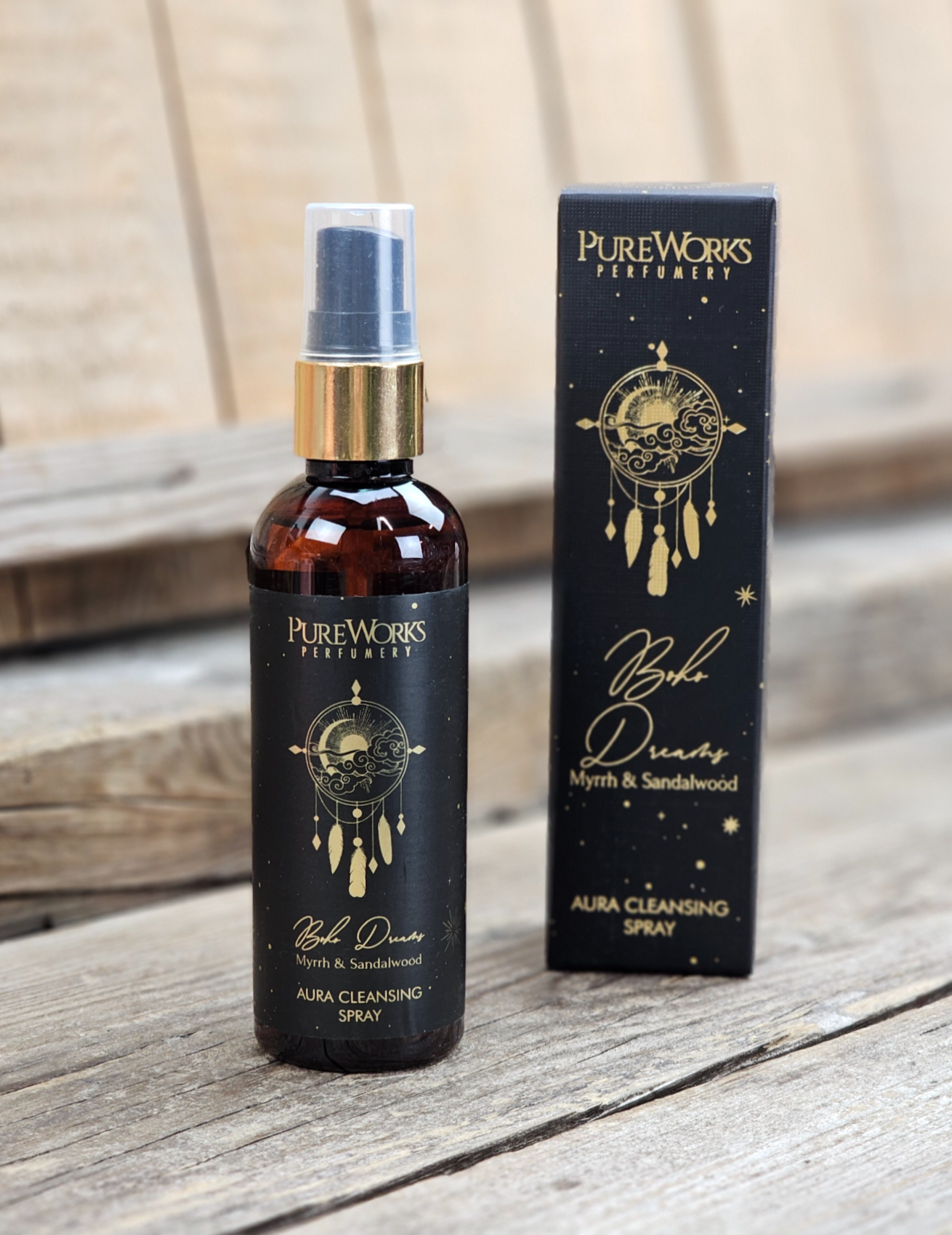 PureWorks - Boho Dreams - Myrrh & Sandalwood, Aura cleansing room spray