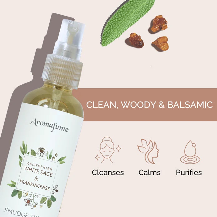 Aromafume - Natural Smudge Spray, White Sage & Frankincense