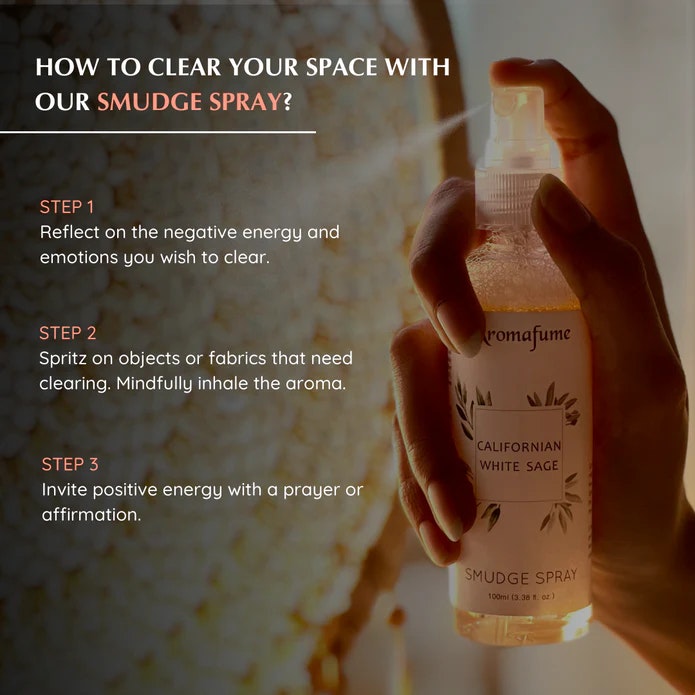 Aromafume - Natural Smudge Spray, White Sage & Frankincense