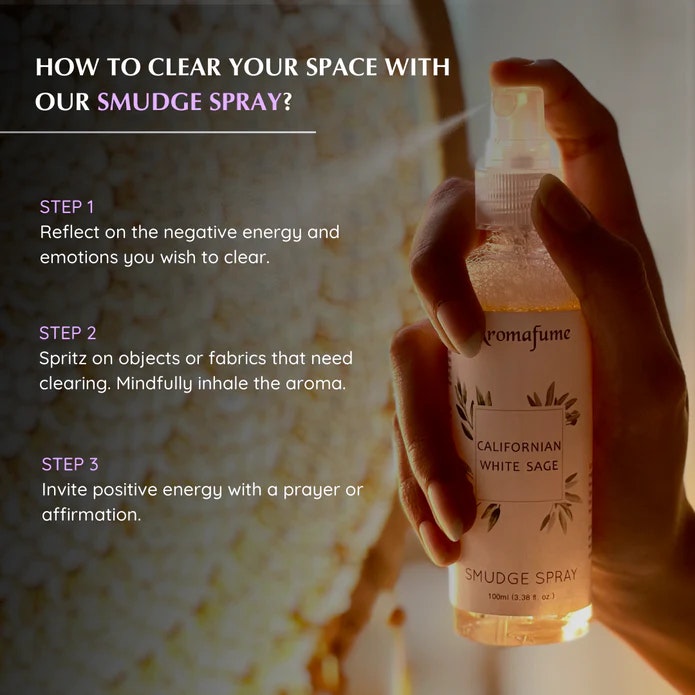 Aromafume - Natural Smudge Spray, White Sage & Lavender