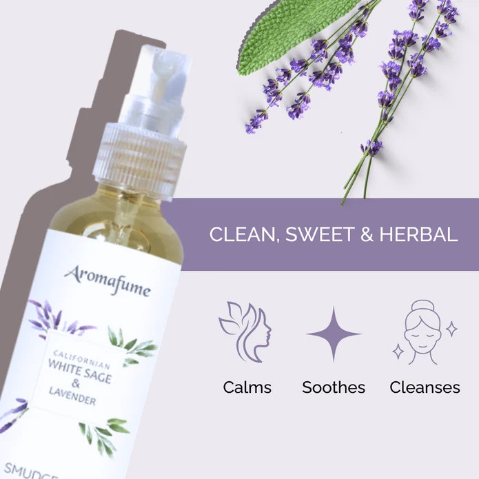 Aromafume - Natural Smudge Spray, White Sage & Lavender