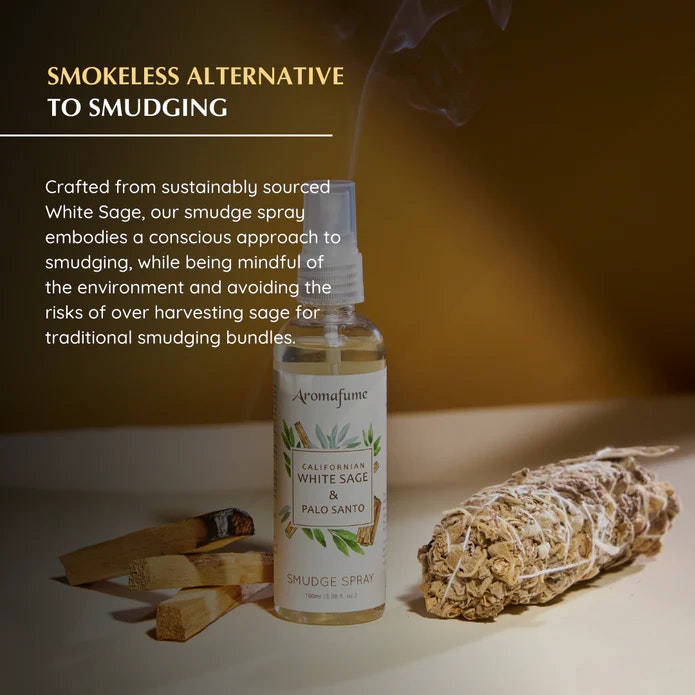 Aromafume - Natural Smudge Spray, White Sage & Palo Santo