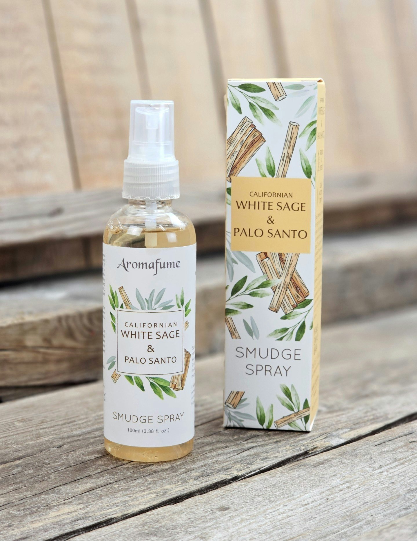 Aromafume - Natural Smudge Spray, White Sage & Palo Santo