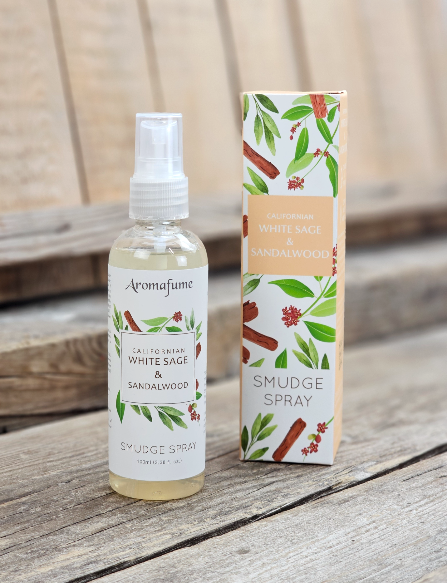Aromafume - Natural Smudge Spray, White Sage & Sandalwood