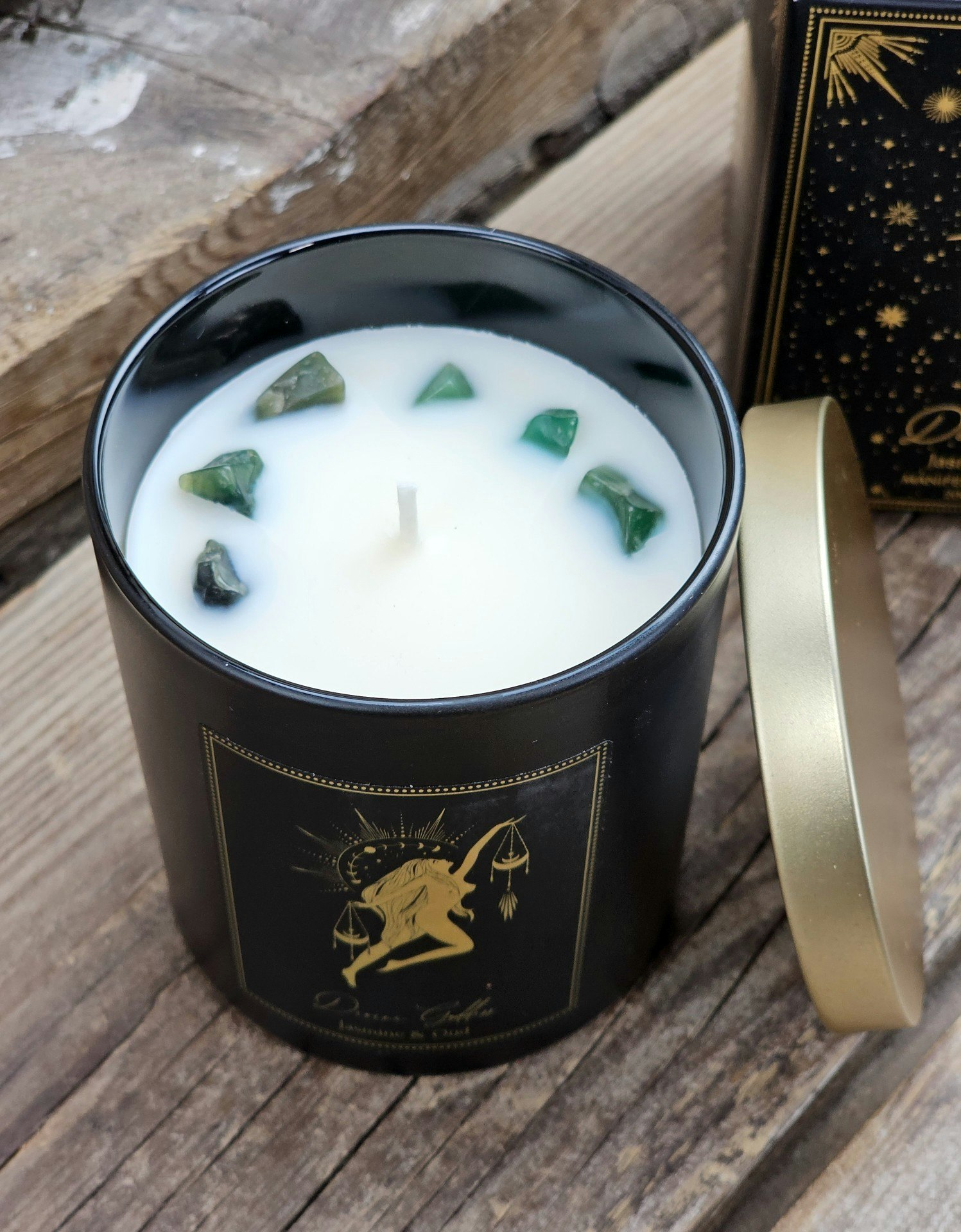 PureWorks - Divine Goddess - Jasmine & Oud, doftljus för manifestation med New Jade 50h