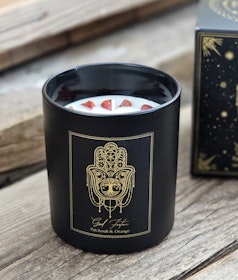 PureWorks - Good Fortune - Patchouli & Orange, doftljus för manifestation med Röd Jaspis 50h