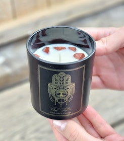 PureWorks - Good Fortune - Patchouli & Orange, doftljus för manifestation med Röd Jaspis 20h