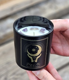 PureWorks - Purifying Moon - Palo Santo & Lavender, doftljus för manifestation med Ametist 20h