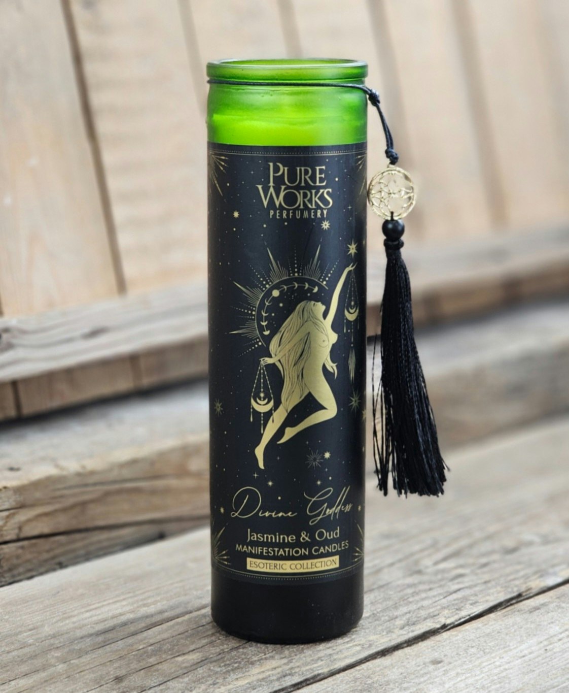PureWorks - Divine Goddess - Jasmine & Oud, doftljus för manifestation 80h