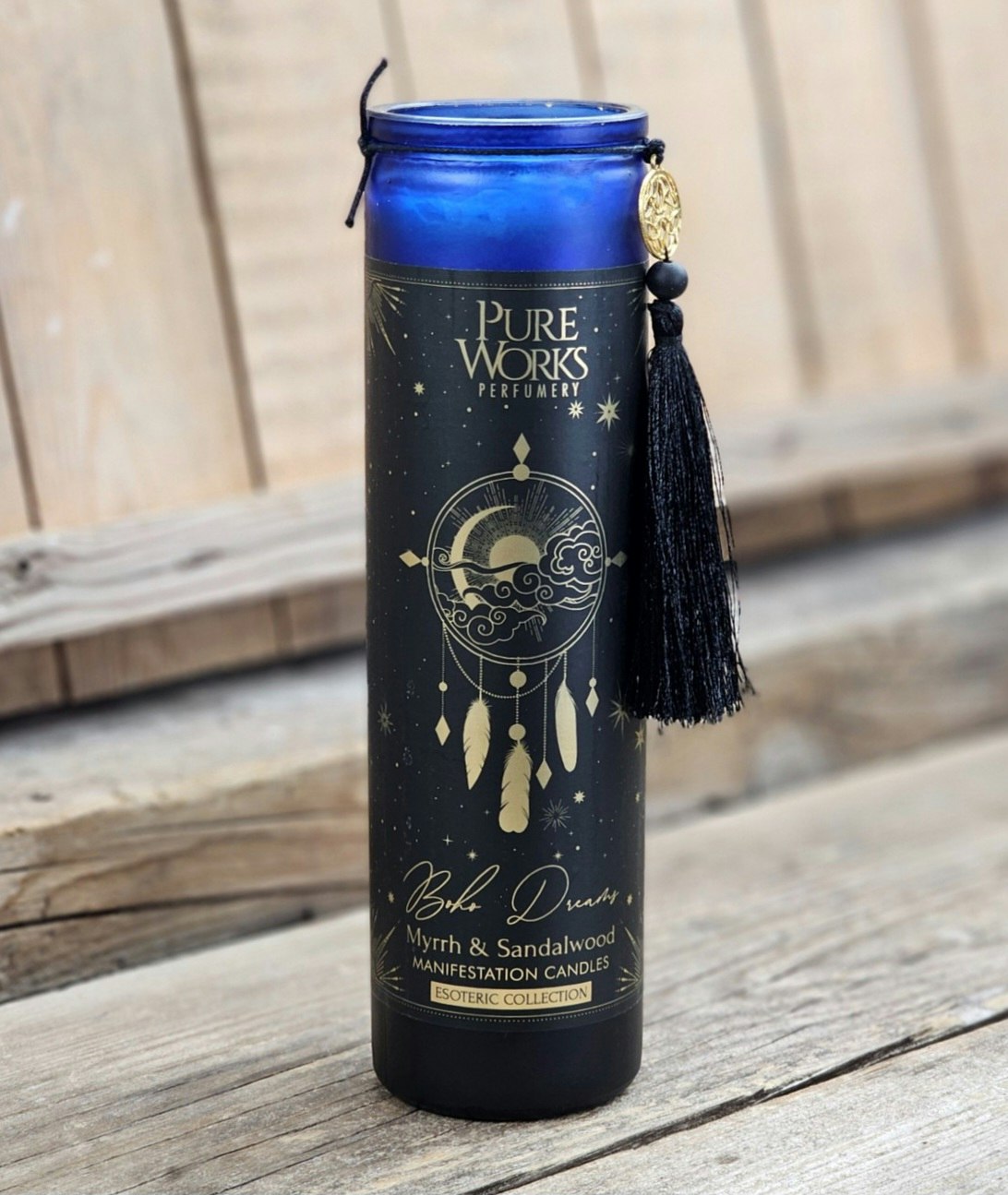PureWorks - Boho Dreams - Myrrh & Sandalwood, doftljus för manifestation 80h