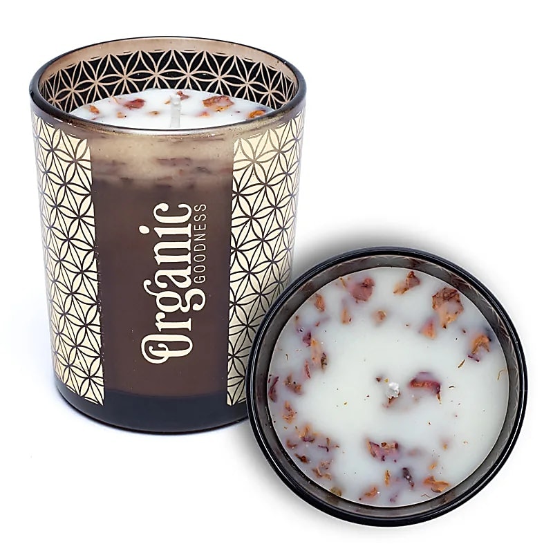 Song Of India - Organic Goodness Rose & Geranium, doftljus 50h