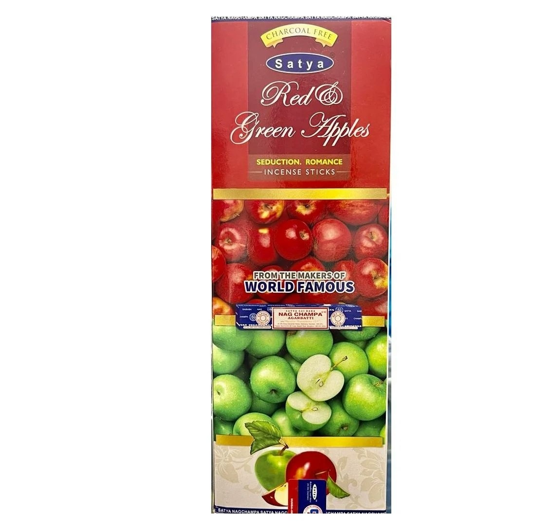 Satya Hexa Series - Red & Green Apples, rökelsepinnar