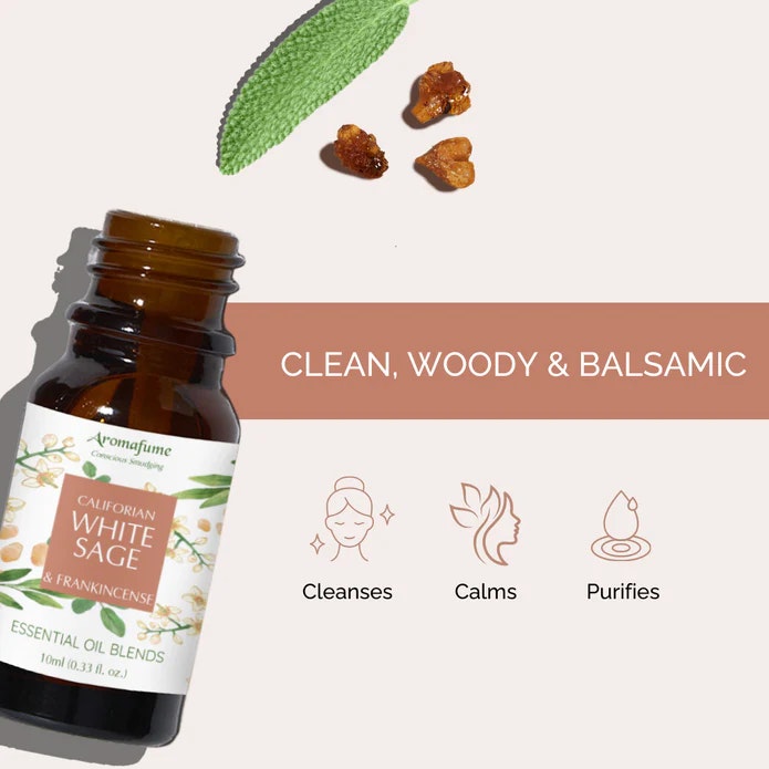 Aromafume - White Sage & Frankincense, Eterisk olja Aromaterapi