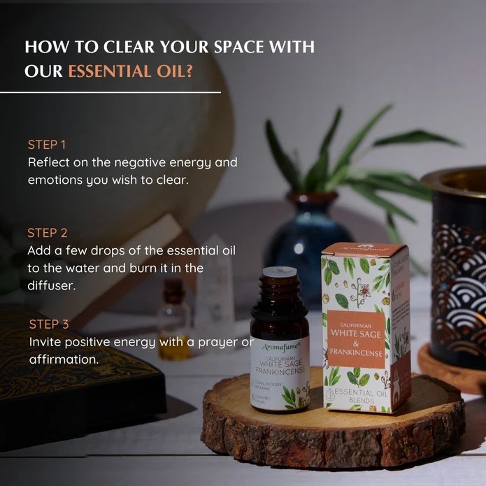 Aromafume - White Sage & Frankincense, Eterisk olja Aromaterapi