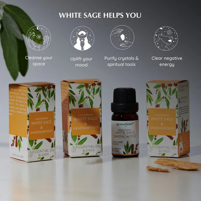 Aromafume - White Sage & Sandalwood, Eterisk olja Aromaterapi