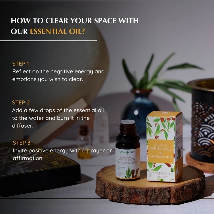 Aromafume - White Sage & Sandalwood, Eterisk olja Aromaterapi