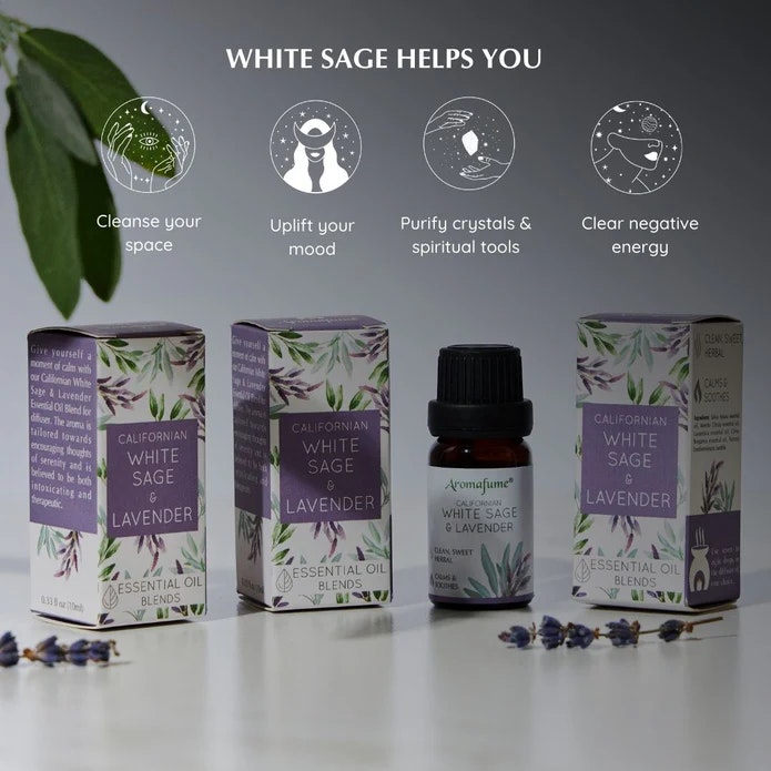 Aromafume - White Sage & Lavender, Eterisk olja Aromaterapi