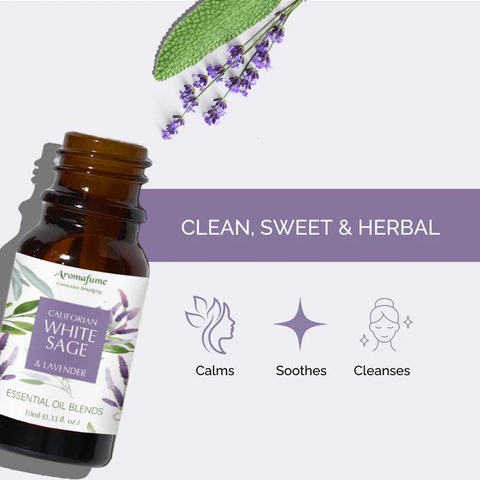 Aromafume - White Sage & Lavender, Eterisk olja Aromaterapi