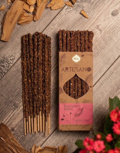 Sagrada Madre Artesano x 1 line - Palo Santo med Rosor, rökelsepinne styckvis