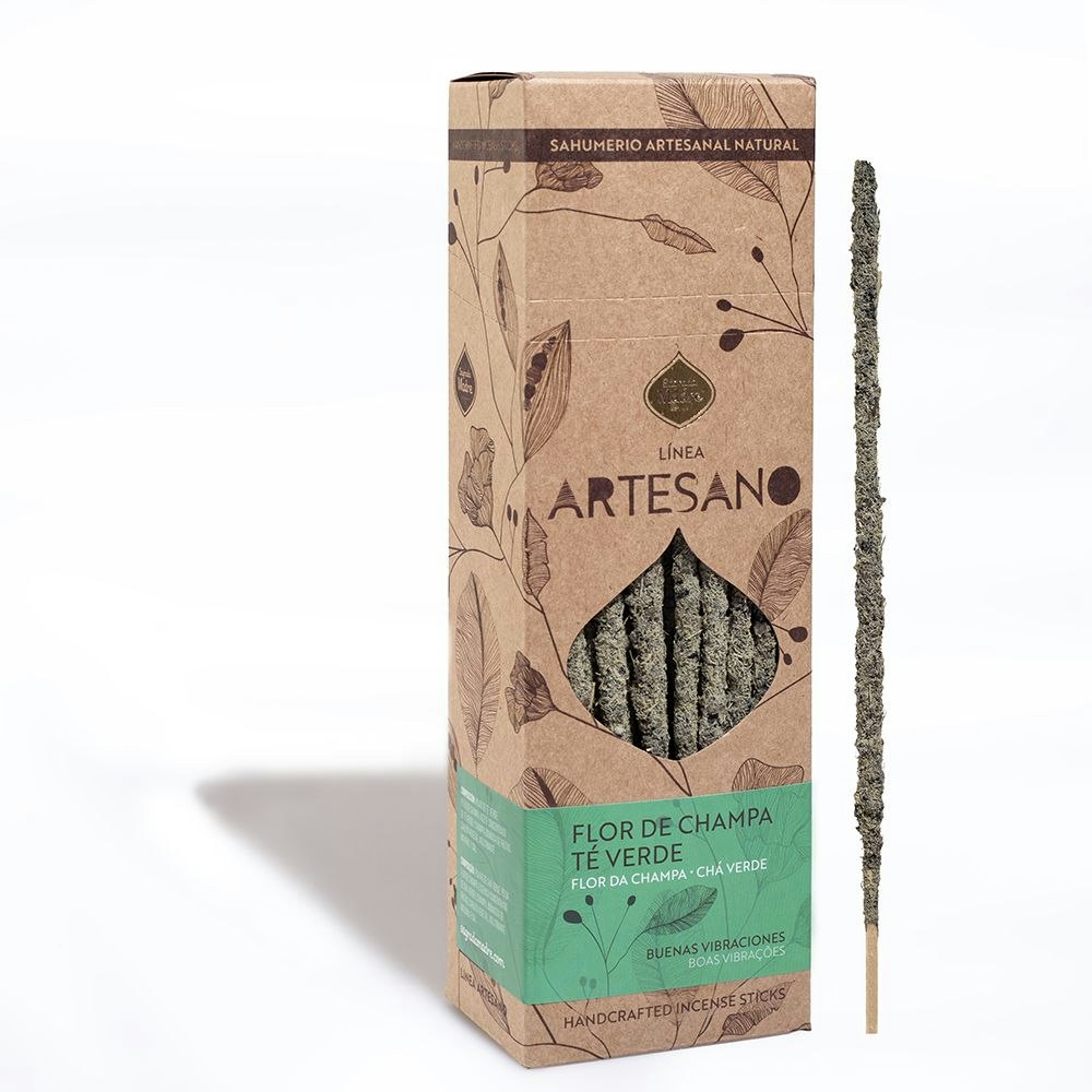 Sagrada Madre Artesano x 1 line - Grönt te & Champablomma, rökelsepinne styckvis
