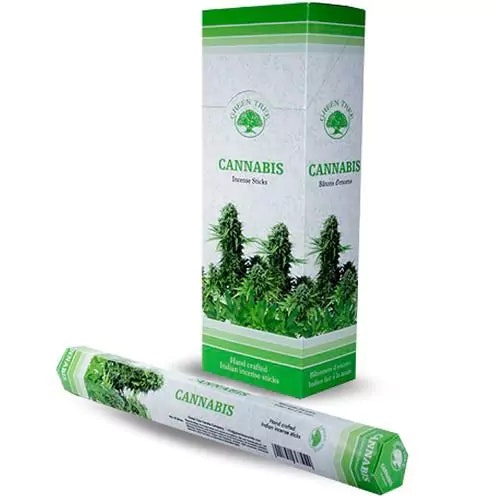 Green Tree - Cannabis, hexa rökelsepinnar