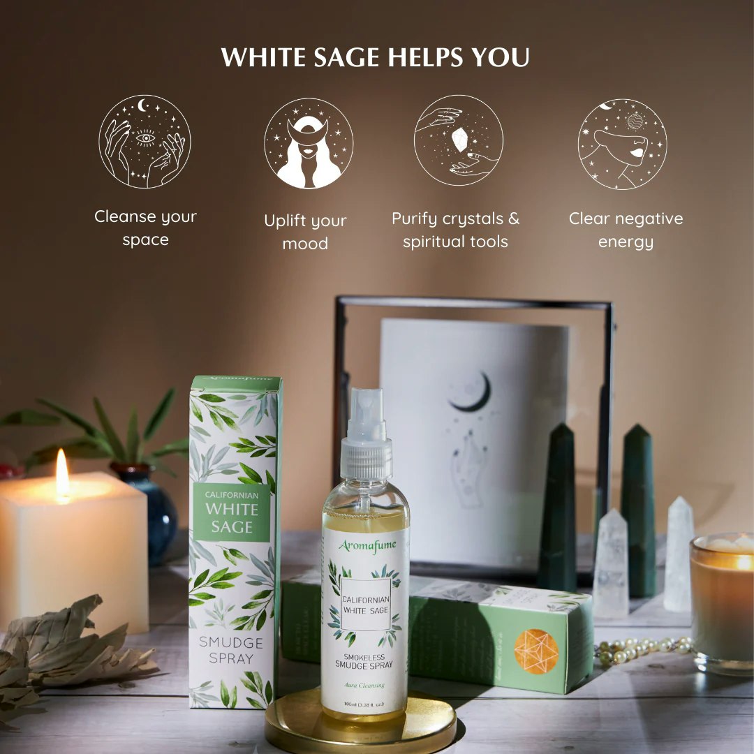 Aromafume - White Sage presentförpackning, Smudge Spray
