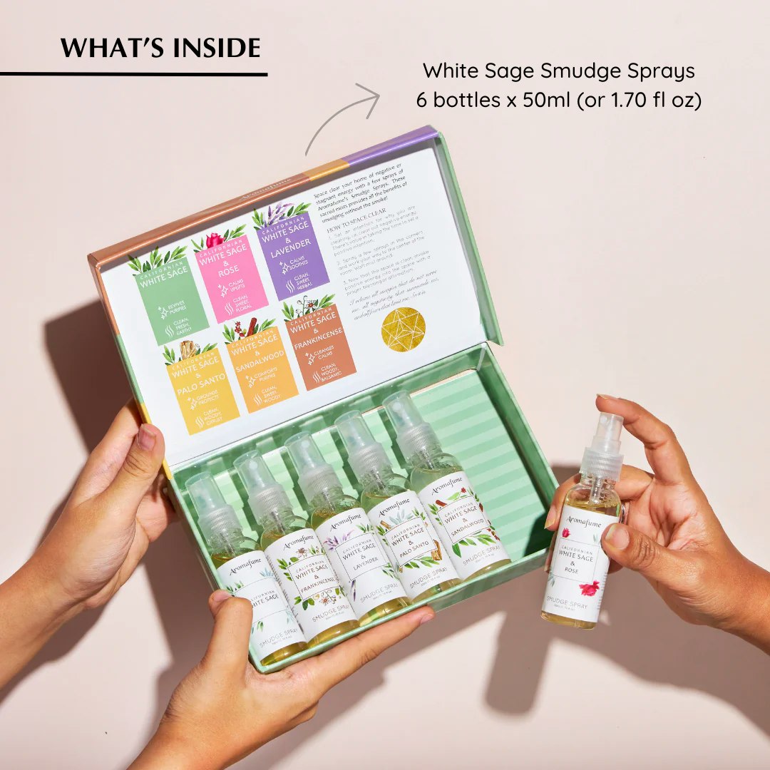Aromafume - White Sage presentförpackning, Smudge Spray