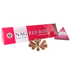 Vijayshree - Golden Nag Red Rose, rökelsekoner backflow