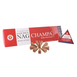Vijayshree - Golden Nag Champa, rökelsekoner backflow