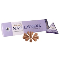 Vijayshree - Golden Nag Lavender, rökelsekoner backflow