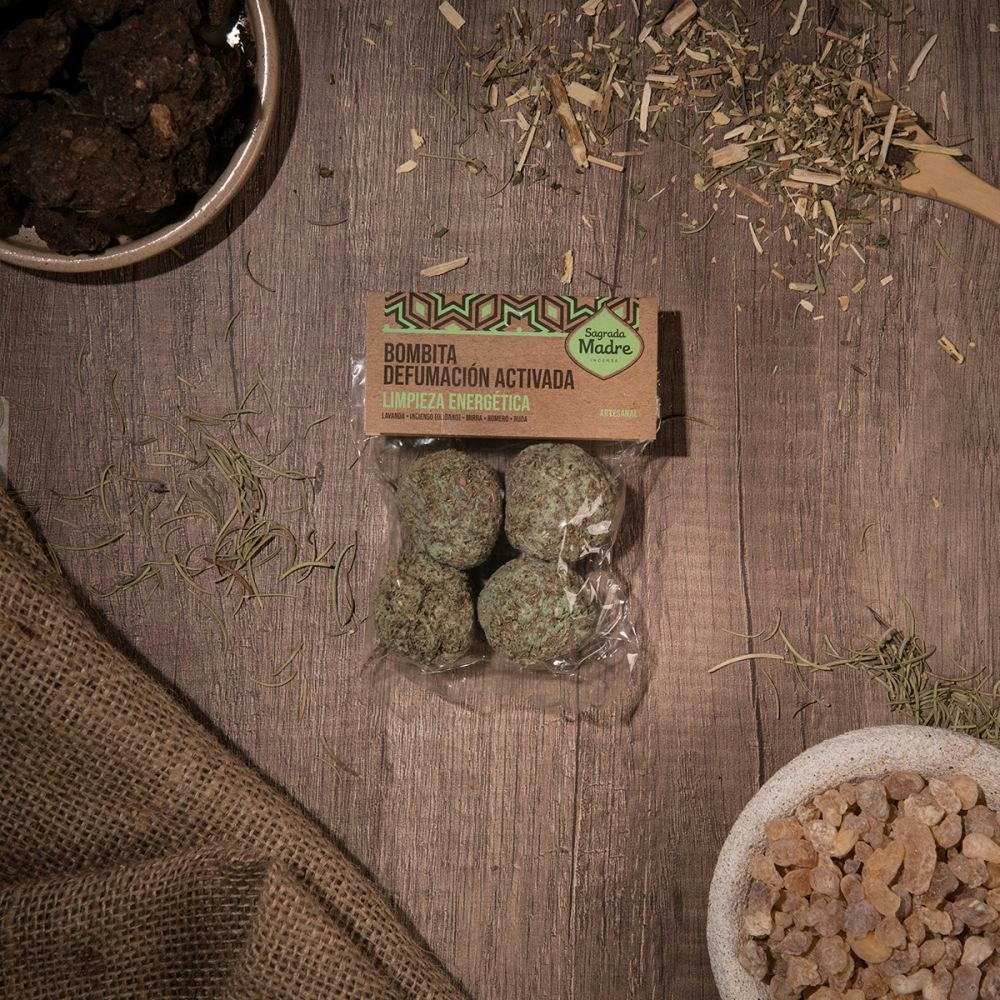 Sagrada Madre - Bombitas, Energy Cleansing rökelsebollar 4-pack (påse)
