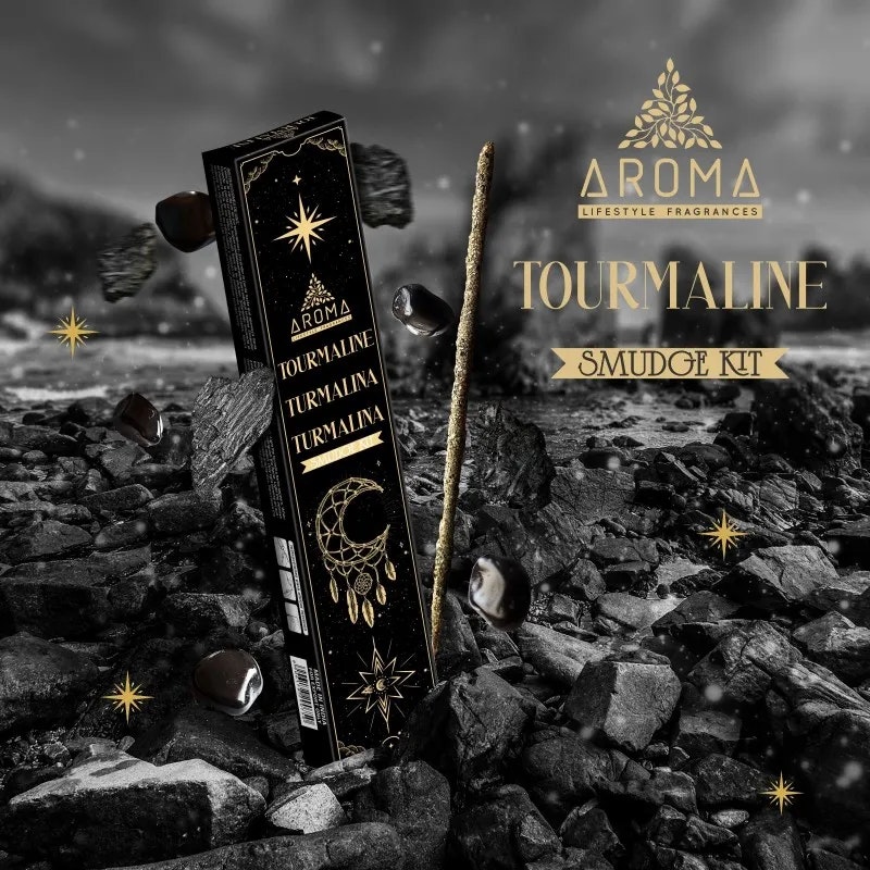 Aroma - Crystal Scents Svart Turmalin, rökelsepinnar