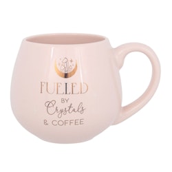 Mugg, Fueled by Crystals and Coffee rosa