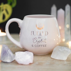Mugg, Fueled by Crystals and Coffee rosa