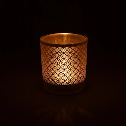 Ljuslykta liten frostat glas, Flower Of Life