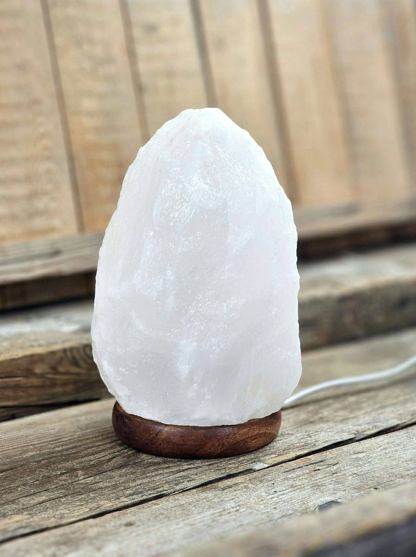 Himalaya Saltkristall, lampa vit -60% **B-kvalité** GULA inslag! + ev skada/annat