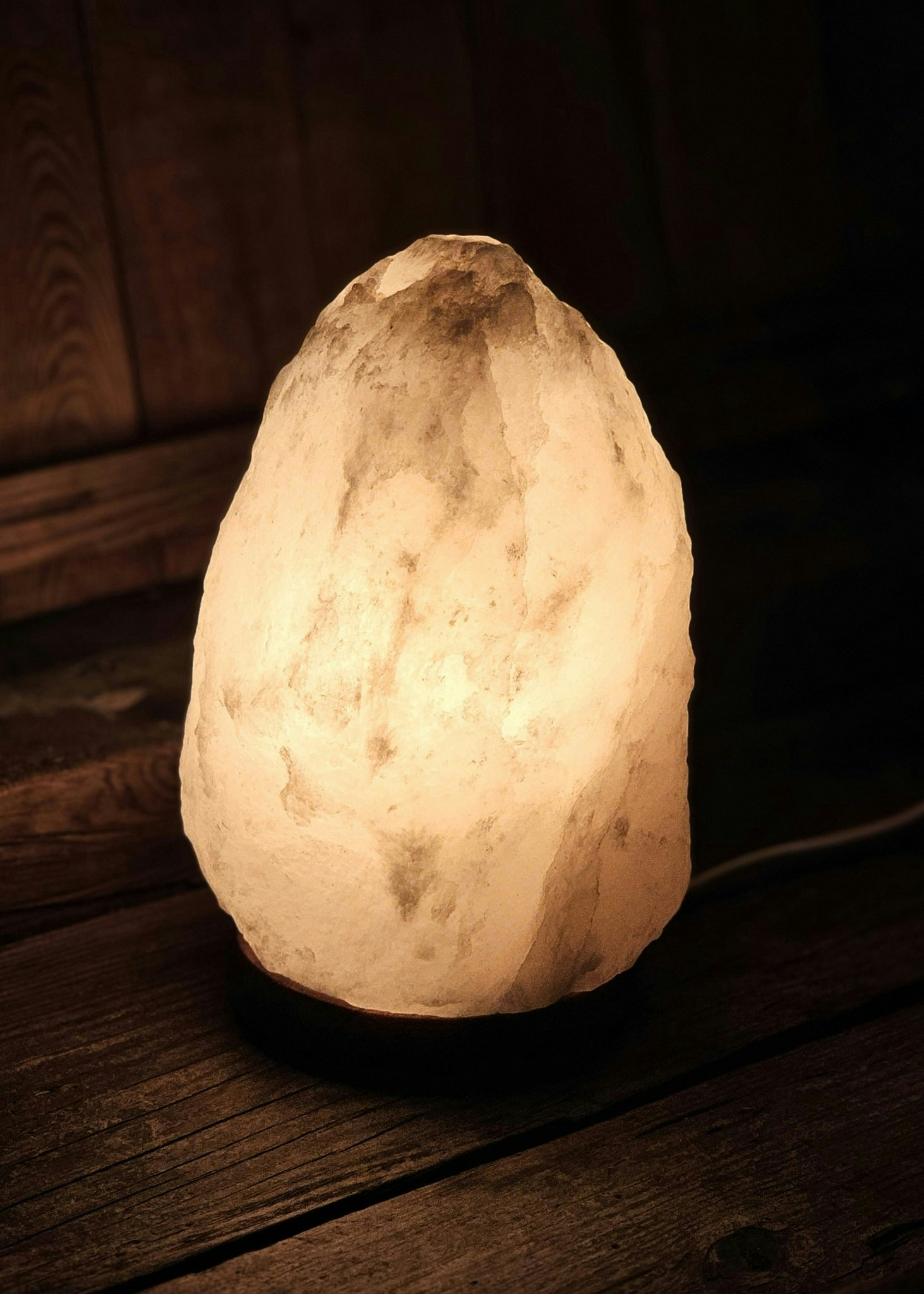 Himalaya Saltkristall, lampa vit -60% **B-kvalité** GULA inslag! + ev skada/annat