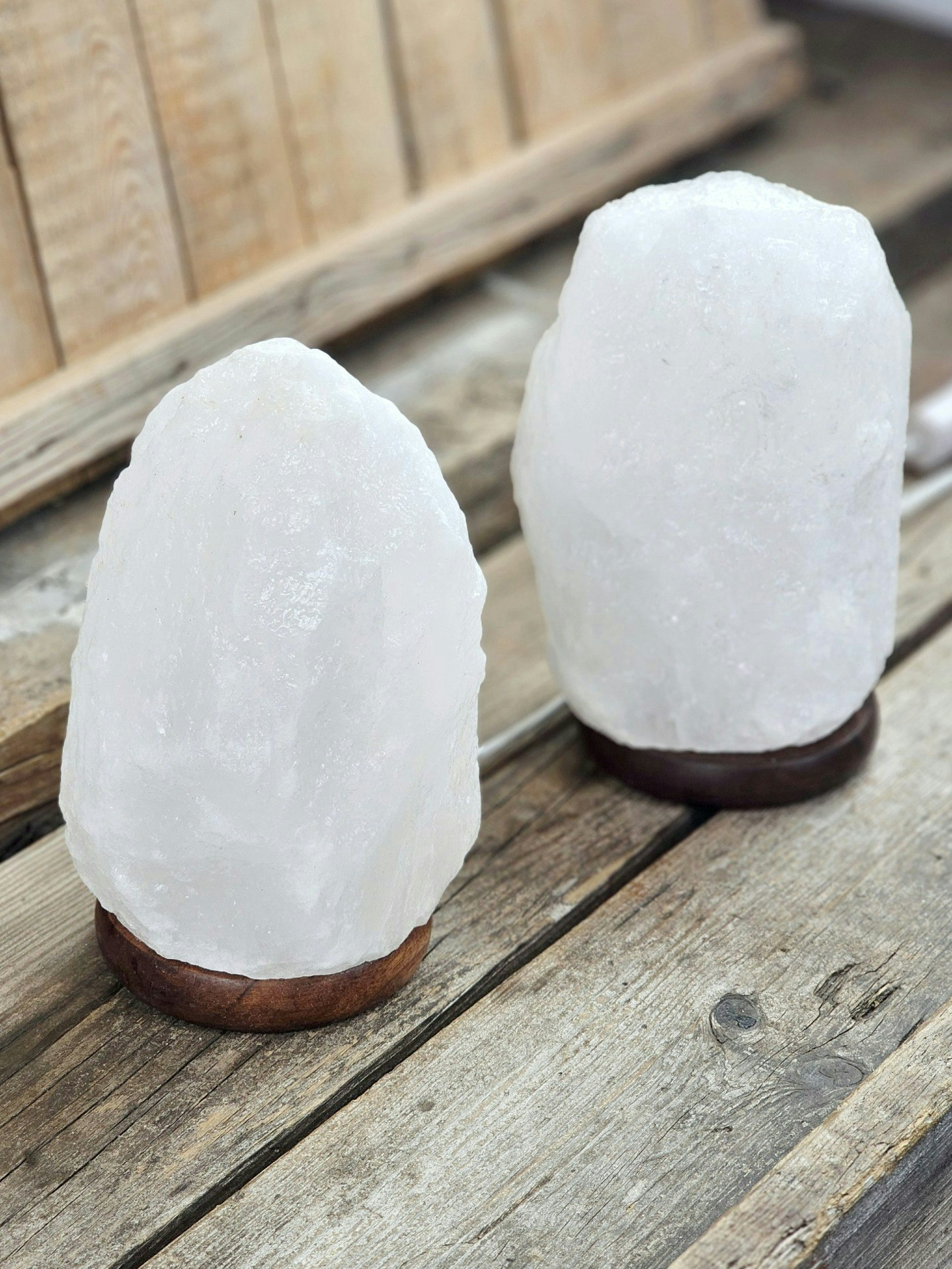 Himalaya Saltkristall, lampa vit -60% **B-kvalité** GULA inslag! + ev skada/annat