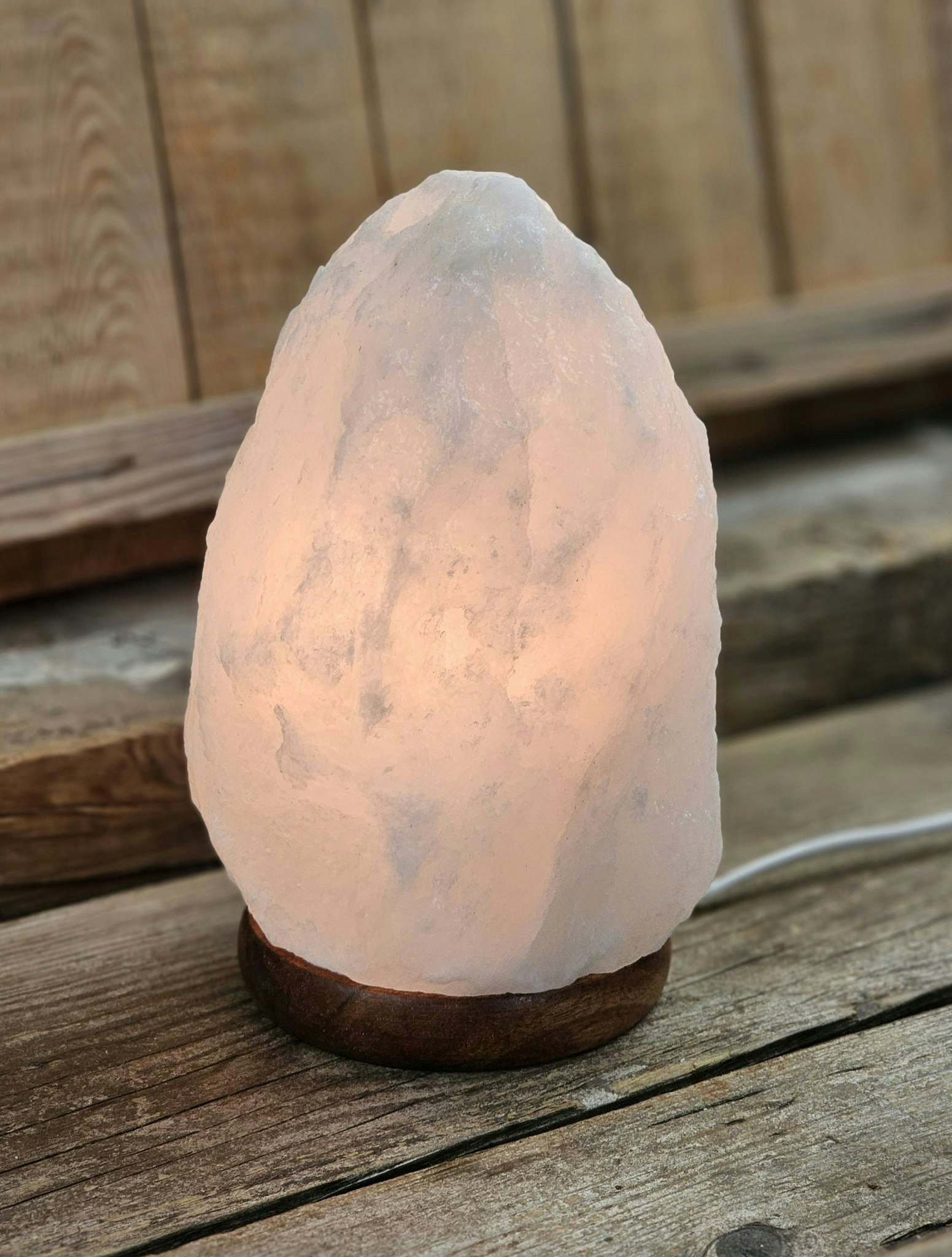 Himalaya Saltkristall, lampa vit -60% **B-kvalité** GULA inslag! + ev skada/annat