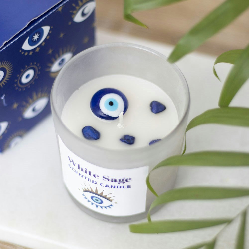 Elements - Magical Eye White Sage, doftljus med Sodalit 25h