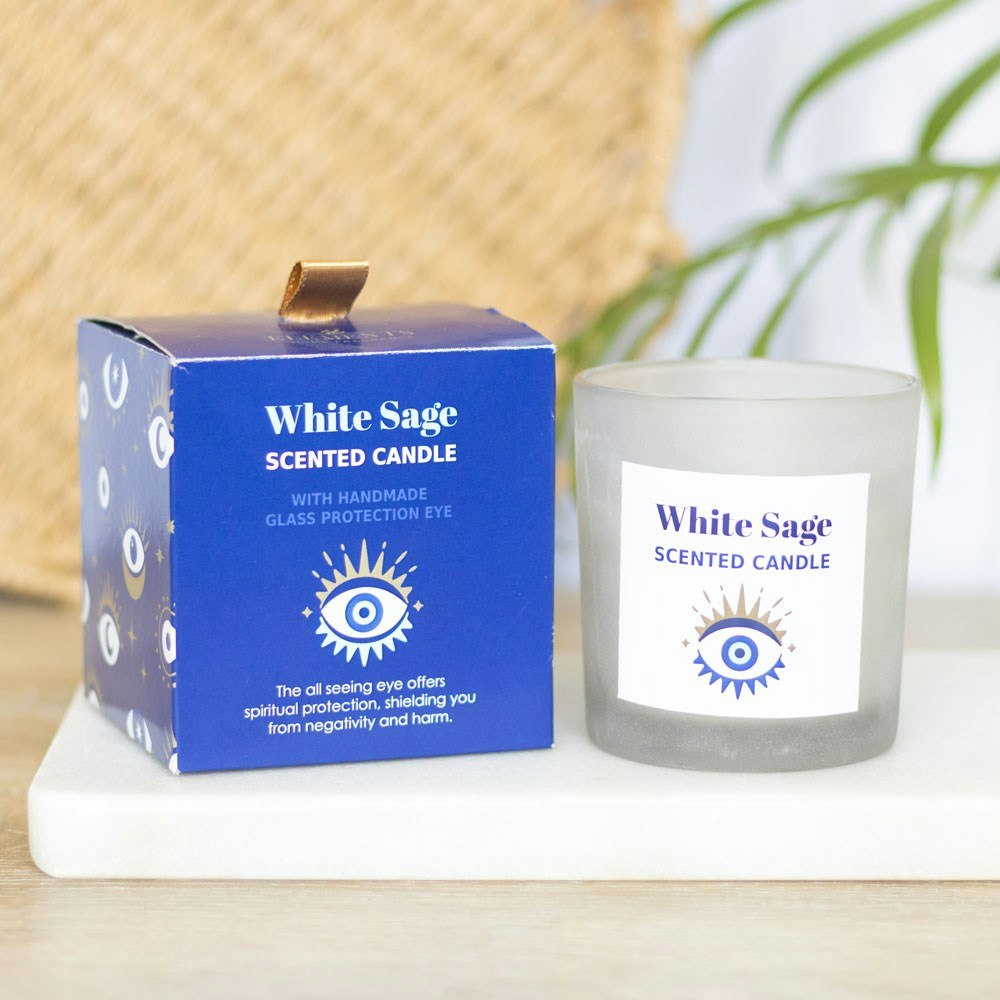 Elements - Magical Eye White Sage, doftljus med Sodalit 25h