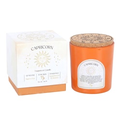 Capricorn (Stenbocken) - Sandalwood & Jasmine, Zodiac doftljus med Tigeröga 21h