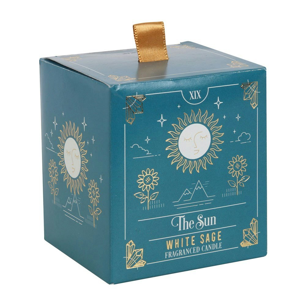 Tarot The Sun - White Sage, doftljus 25h