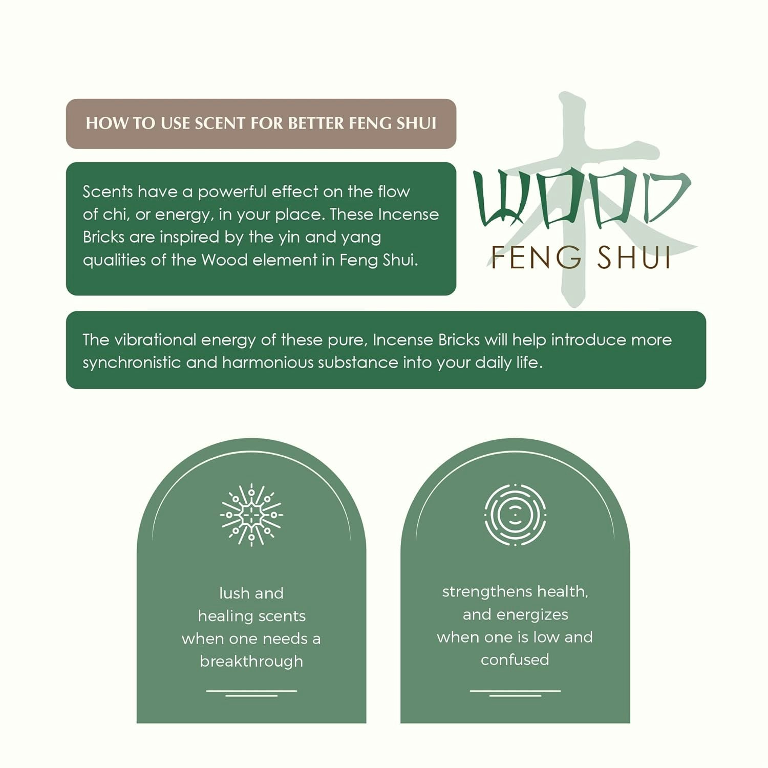 Aromafume - Feng shui Wood, rökelsebrickor