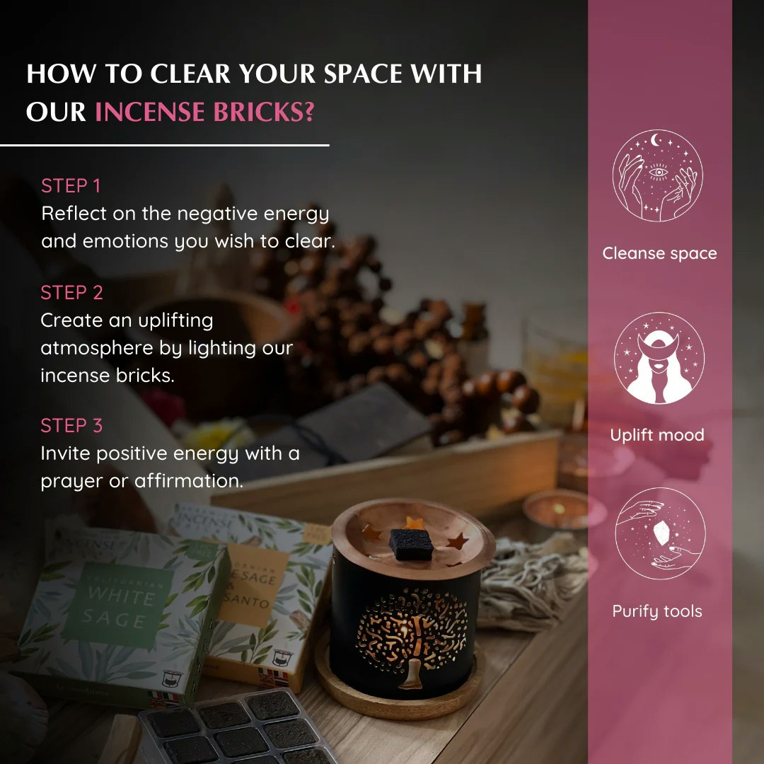 Aromafume - White Sage & Rose, rökelsebrickor