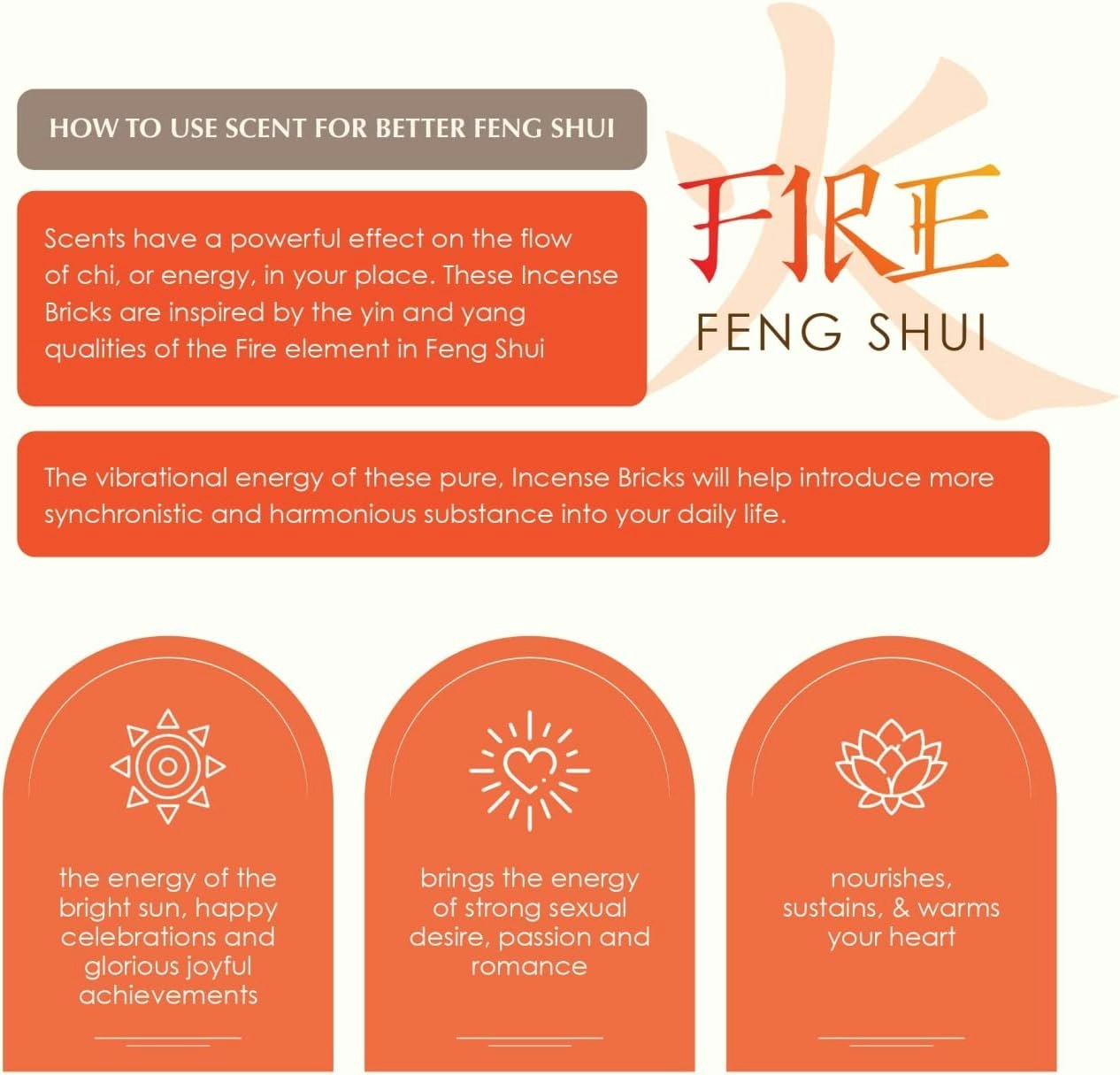 Aromafume - Feng shui Fire, rökelsebrickor