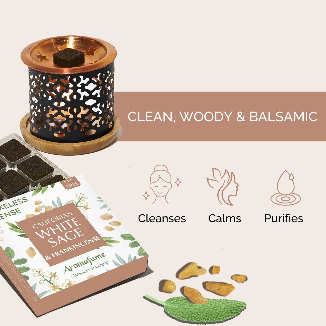 Aromafume - White Sage & Frankincense, rökelsebrickor