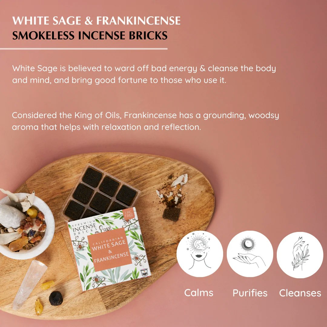 Aromafume - White Sage & Frankincense, rökelsebrickor