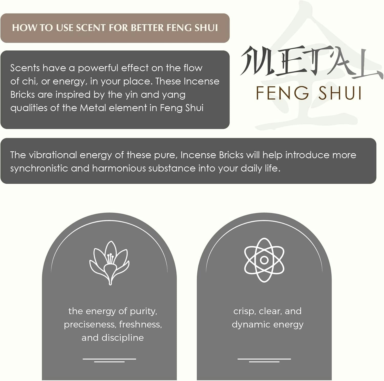 Aromafume - Feng shui Metal, rökelsebrickor