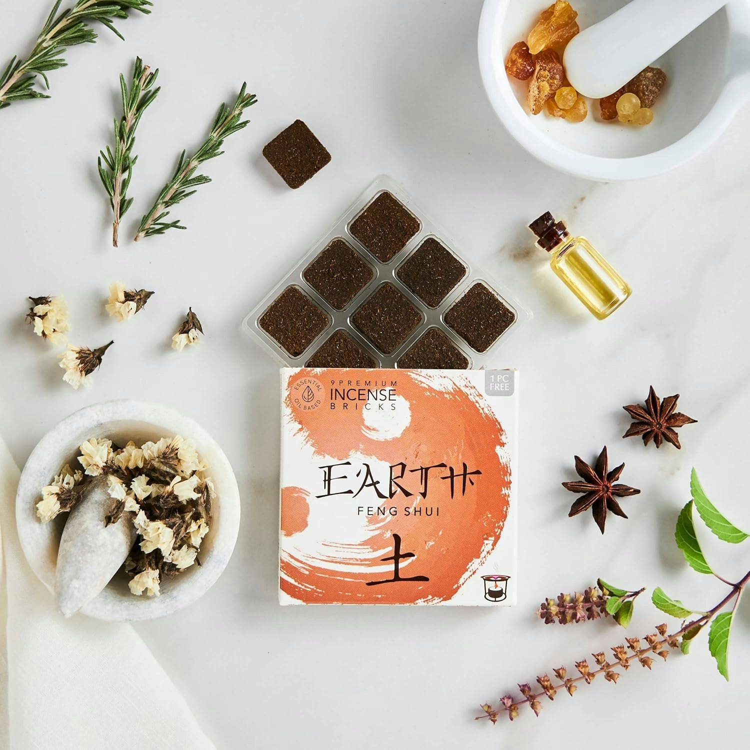 Aromafume - Feng shui Earth, rökelsebrickor